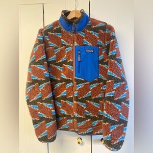Women’s Classic Retro-X Patagonia Brown and Blue Fleece Jacket